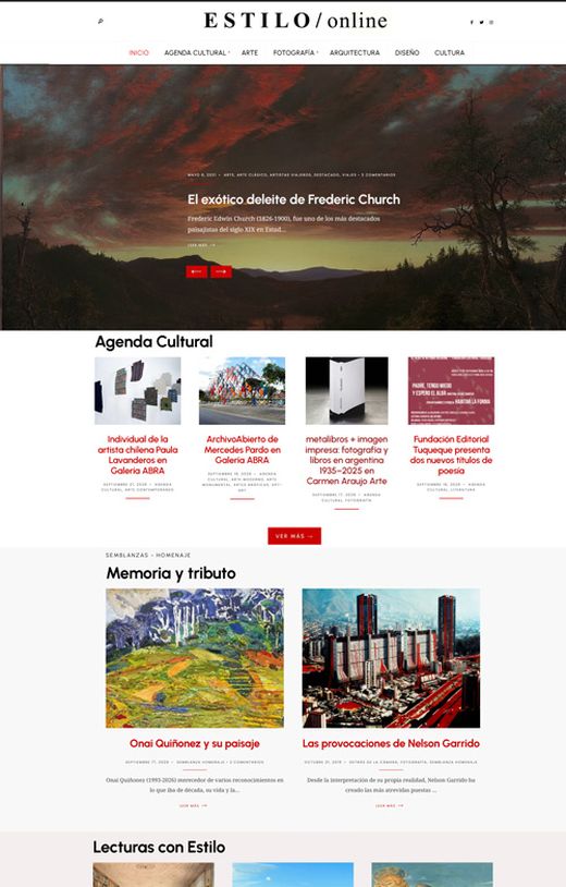 Página de inicio de Revista Estilo online